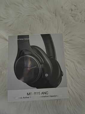 ANC Wireless Active Noise Cancellation Headphones - Black